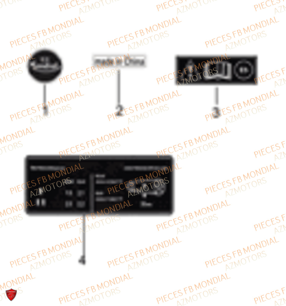 Stickers FB MONDIAL Pieces SMX 125 MOTARD EU V