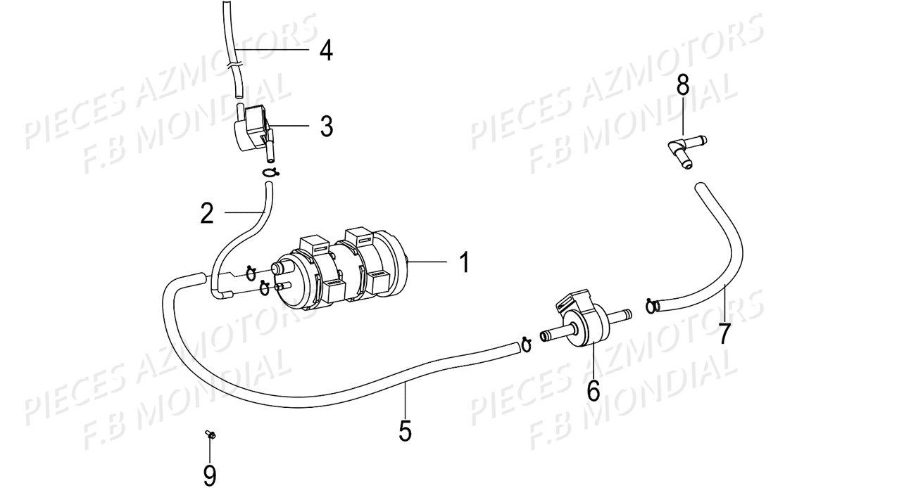 Canister FB MONDIAL Pieces SMX 125 ENDURO EU IV FB Mondial Origine