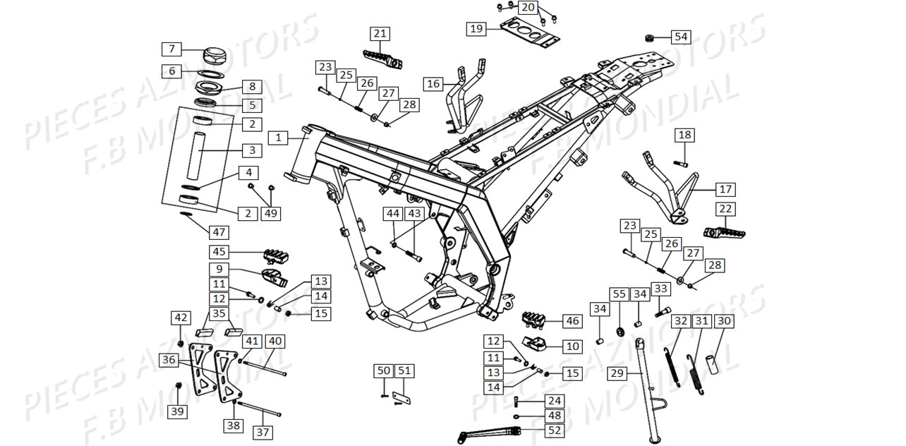 Chassis FB MONDIAL Pieces SMX 125 ENDURO EU IV FB Mondial Origine