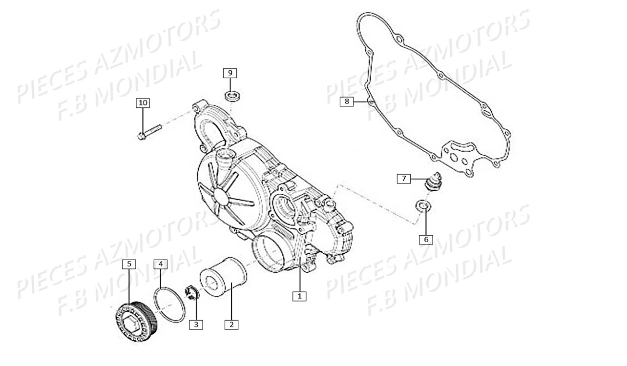 FILTRE_A_HUILE FB MONDIAL Pieces SMX 125 ENDURO EU4 FB Mondial Origine