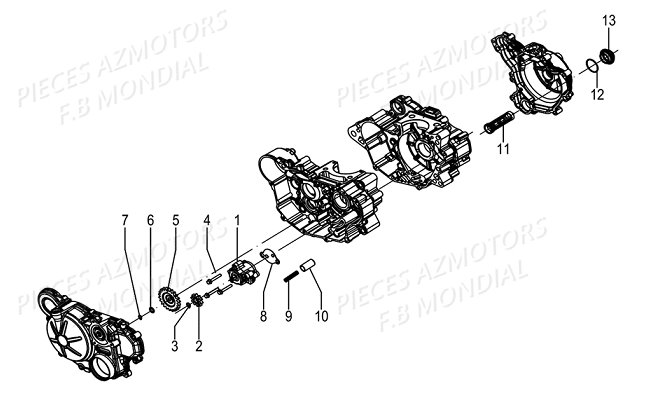 Pompe A Huile FB MONDIAL Pieces SMX 125 ENDURO EU IV FB Mondial Origine