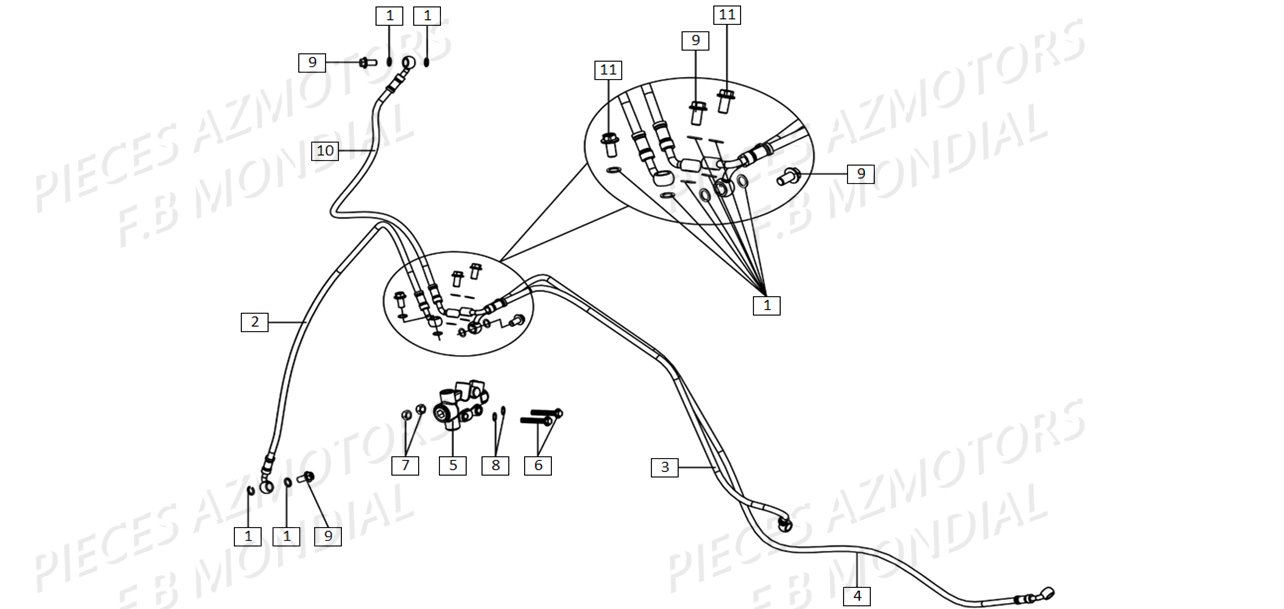 Repartiteur Cbs Freinage FB MONDIAL Pieces SMX 125 ENDURO EU IV FB Mondial Origine