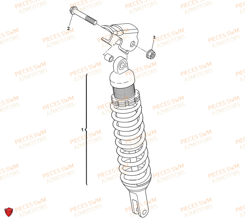 AMORTISSEUR SWM Pieces SWM Origine SM 125R E4 (2020)
