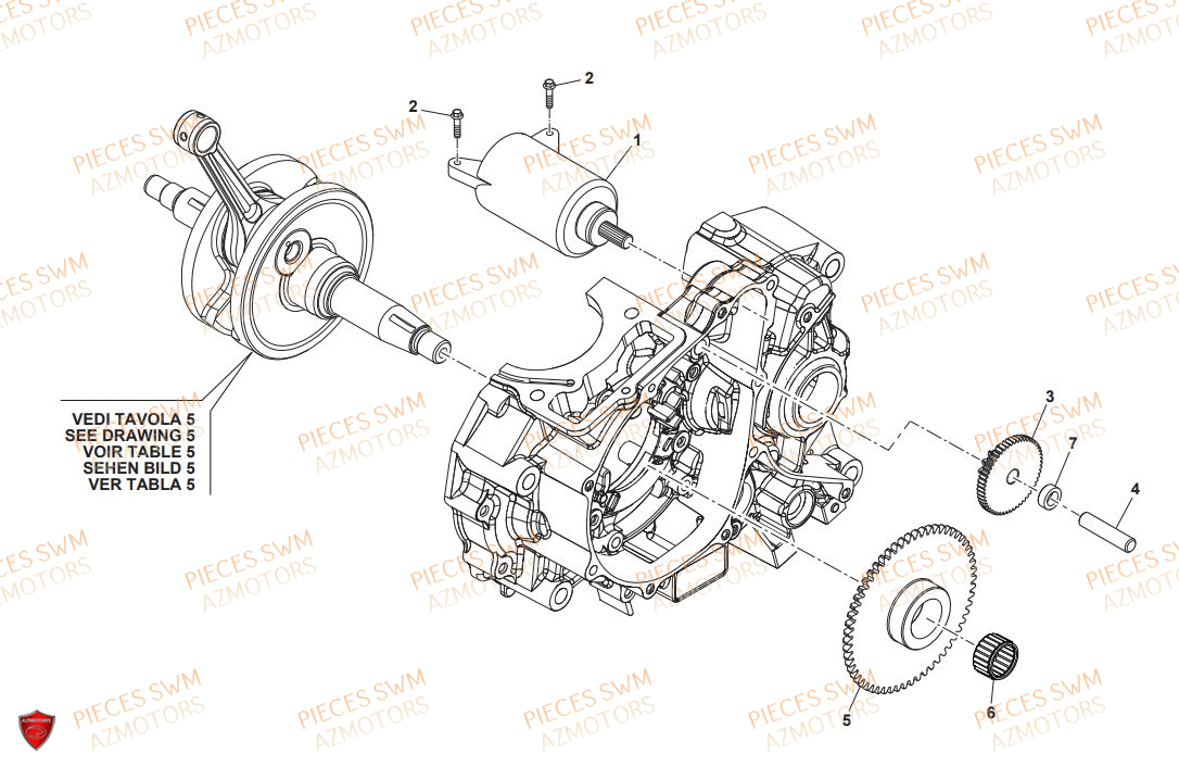 Demarreur SWM Pieces SWM Origine SM 125R SUPERMOTARD FACTORY E4(2019)
