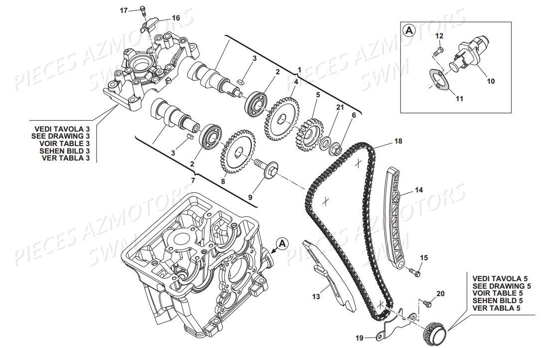 Distribution SWM Pieces SWM Origine SM 125R SUPERMOTARD E4(2017)
