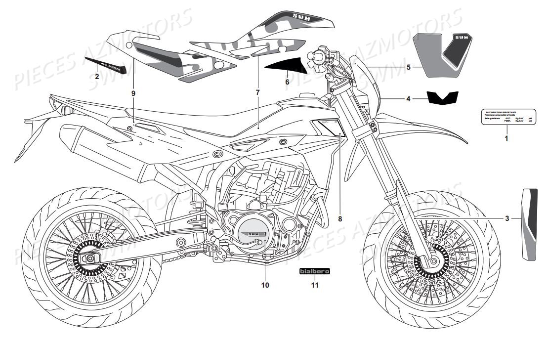 STICKERS_VERSION_SM125R SWM Pieces SWM Origine ENDURO RS 125R E4 (2017)
