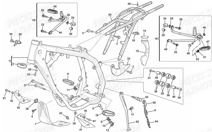 CADRE SWM Pieces SWM Origine ENDURO SM 500R (2016)
