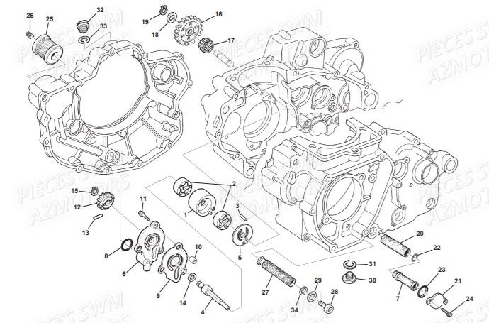 POMPE_A_HUILE SWM Pieces SWM Origine ENDURO SM 500R (2016)
