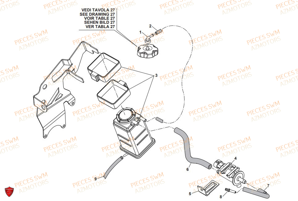 Canister SWM Pieces SWM Origine SM 500R (2018)
