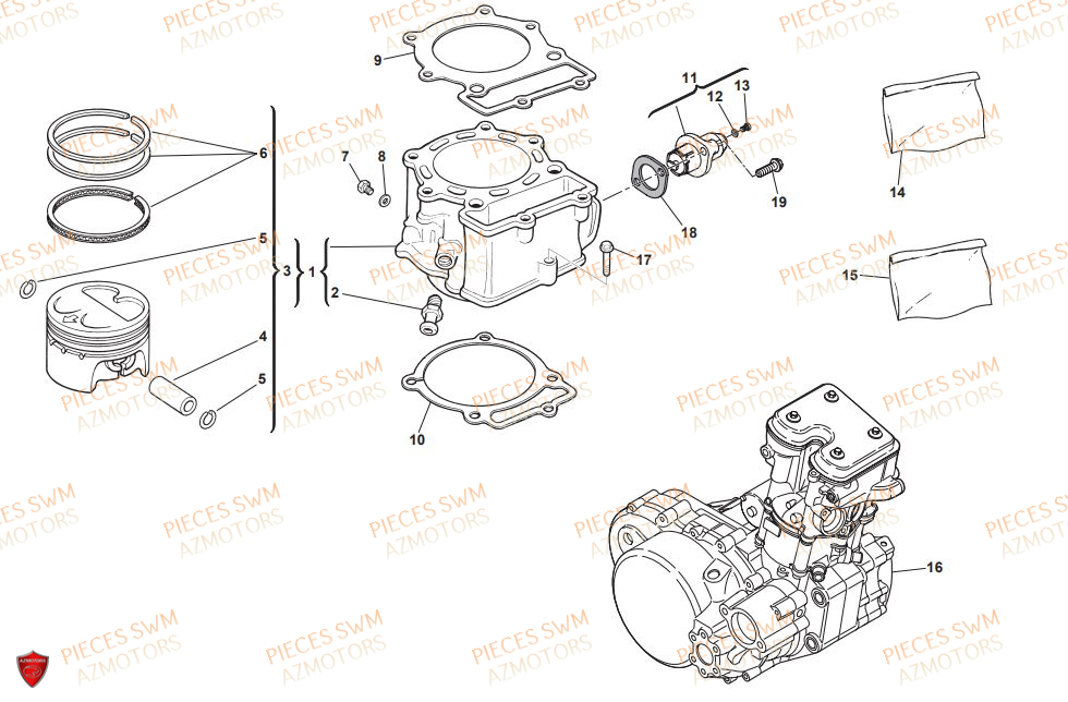 CYLINDRE SWM SM 500 R 2018