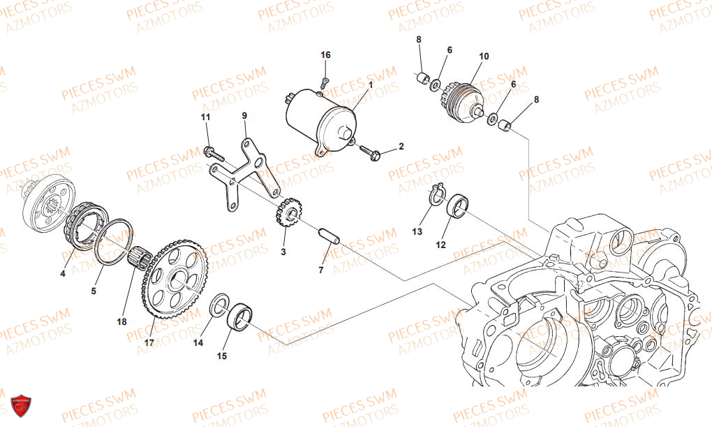 Demarreur SWM Pieces SWM Origine SM 500R (2018)

