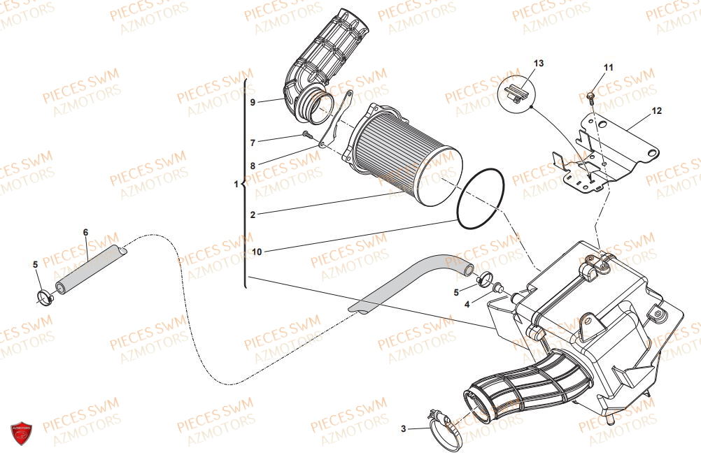 FILTRE A AIR pour SM 500 R 2018