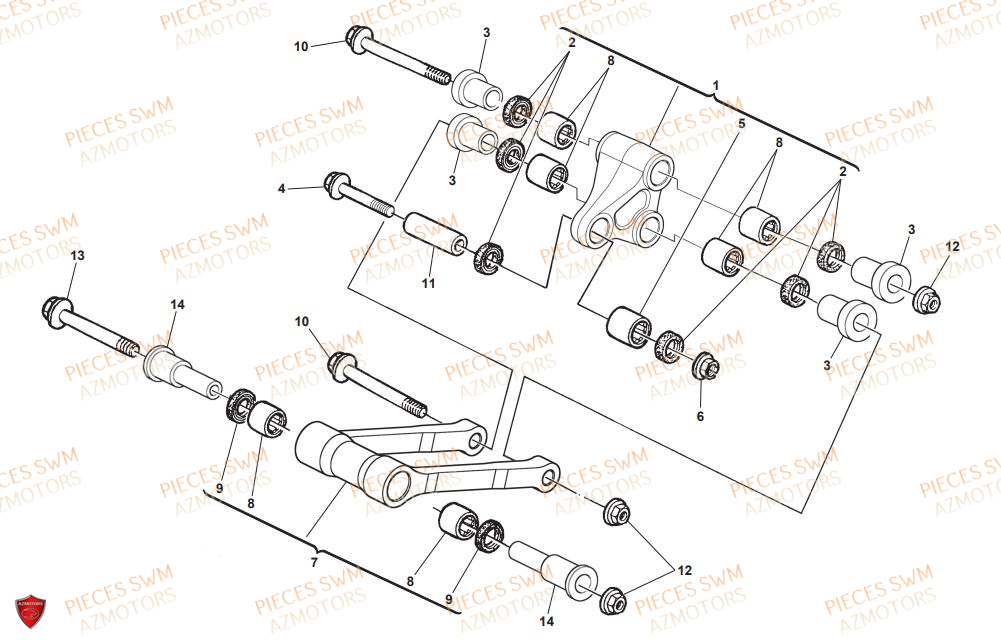 Suspension Arriere SWM Pieces SWM Origine SM 500R (2018)
