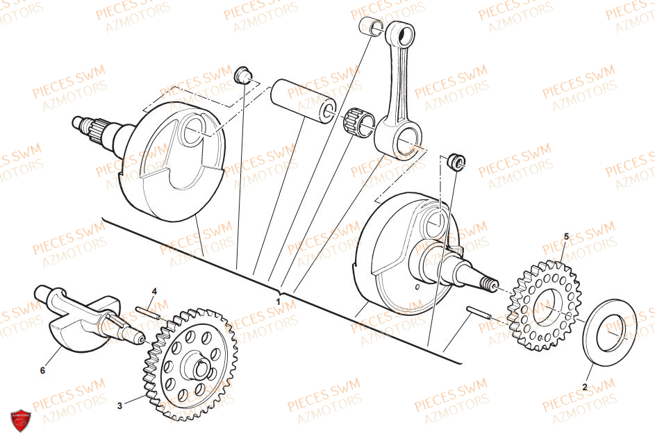 Vilebrequin SWM Pieces SWM Origine SM 500R (2018)
