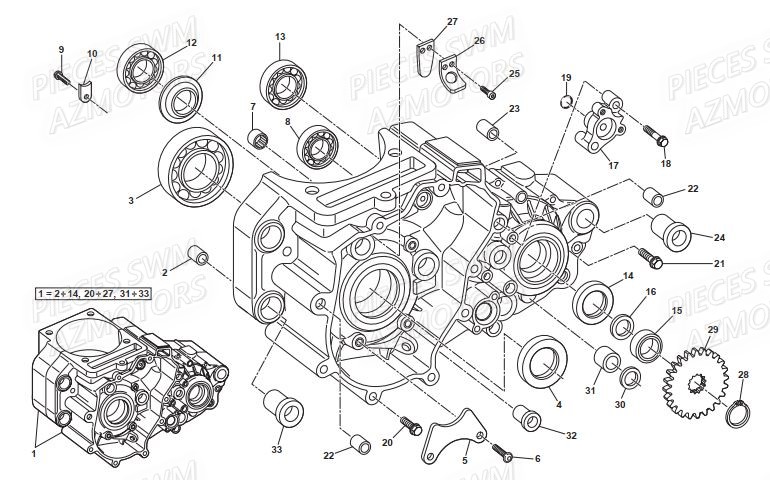 CARTER_GAUCHE SWM Pieces SUPERMOTARD SWM 650R