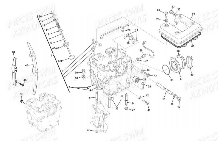 Culasse SWM Pieces SWM SUPERMOTARD SM 650R