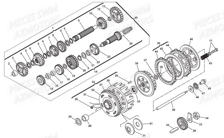 Embrayage SWM Pieces SWM SUPERMOTARD SM 650R