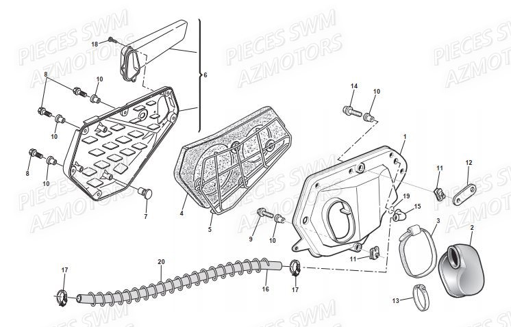 Filtre A Air SWM Pieces SWM SUPERMOTARD SM 650R