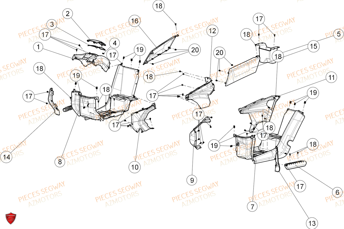 Marche Pied SEGWAY SNARLER AT6 L EPS LUXE BLACK SERIES