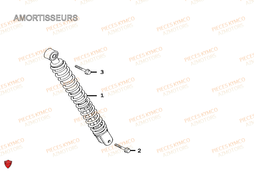 Amortisseur KYMCO Pieces SPACER 50cc 2T EURO II CLASSIC (SH10AE)