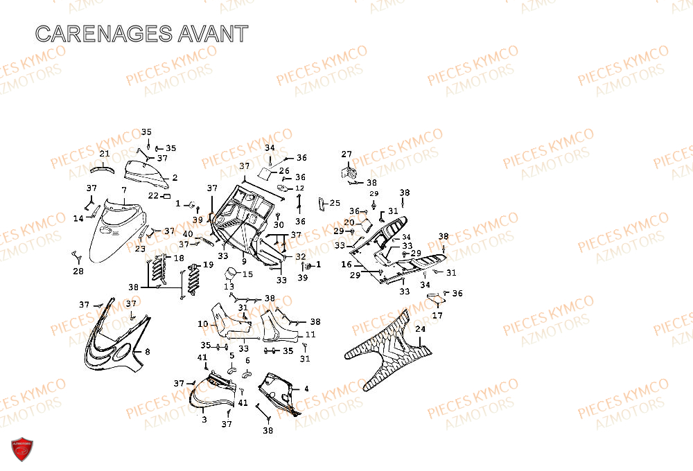 CARENAGE AVANT pour SPACER-50-2T