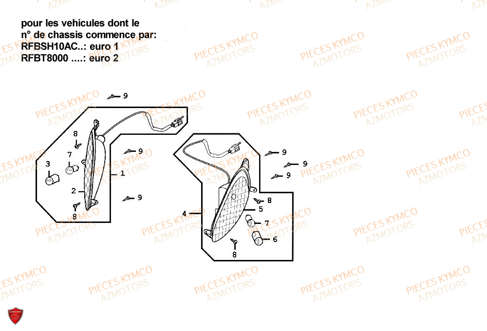 CLIGNOTANTS AVANT pour SPACER-50-2T