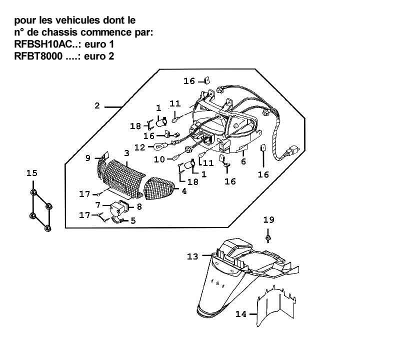 FEU ARRIERE pour SPACER-50-2T