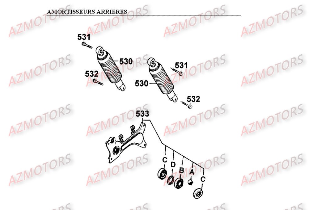 AMORTISSEURS ARRIERE pour SPACER125-12P