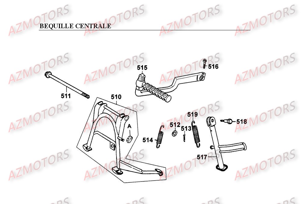 Bequille Centrale KYMCO Pièces Scooter Kymco SPACER 125 12" 4T