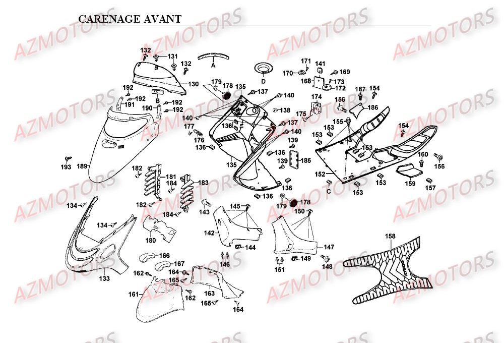 CARENAGES AVANT pour SPACER125-12P