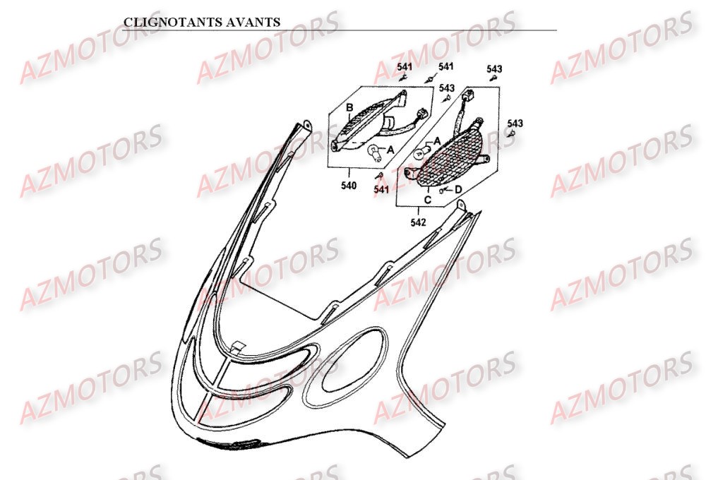 CLIGNOTANTS AVANT pour SPACER125-12P