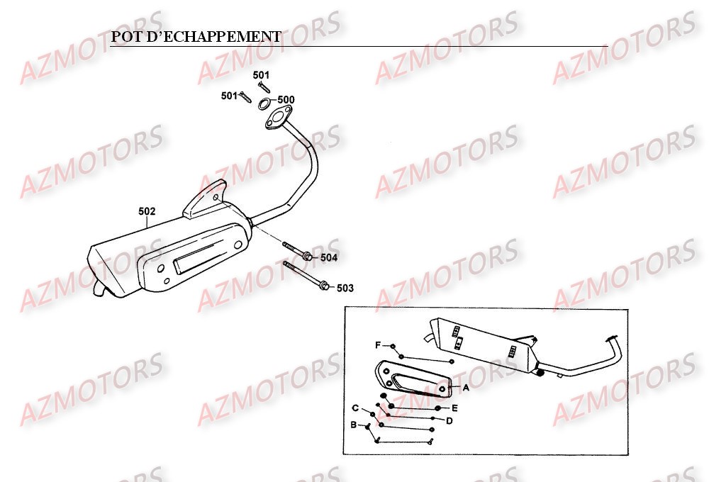 Echappement KYMCO Pièces Scooter Kymco SPACER 125 12" 4T