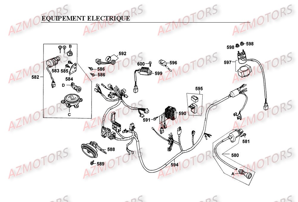 Equipement Electrique KYMCO Pièces Scooter Kymco SPACER 125 12" 4T