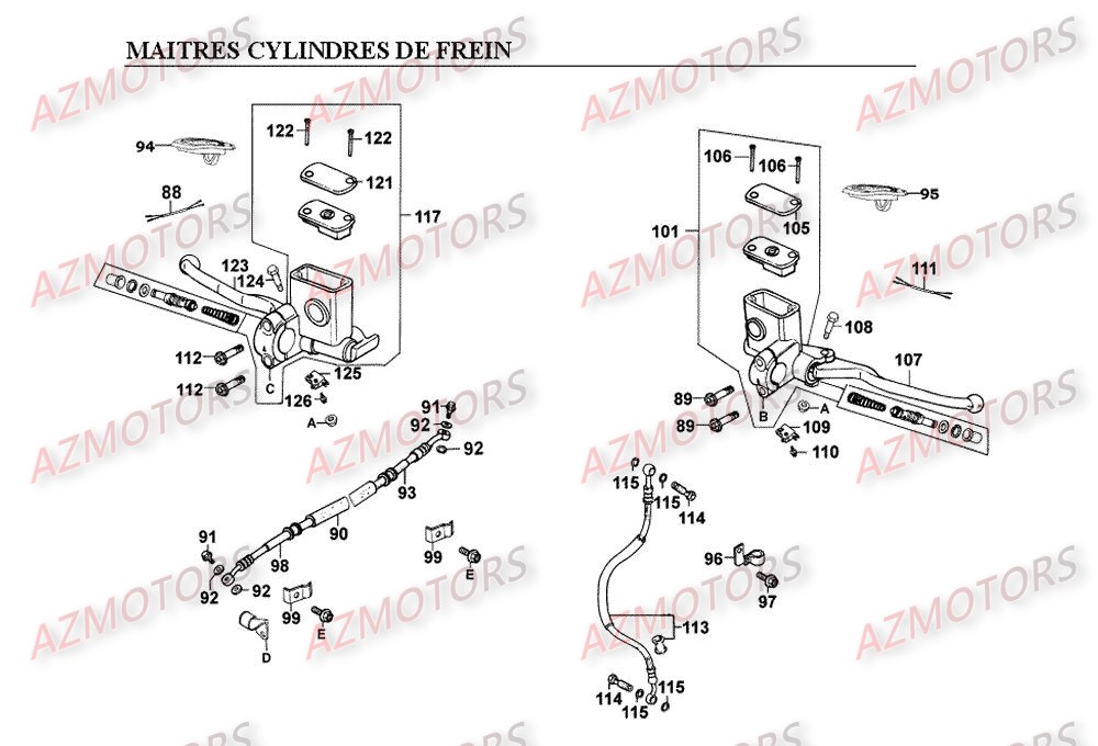 MAITRE_CYLINDRE KYMCO Pièces Scooter Kymco SPACER 125 12" 4T (SH25BA)