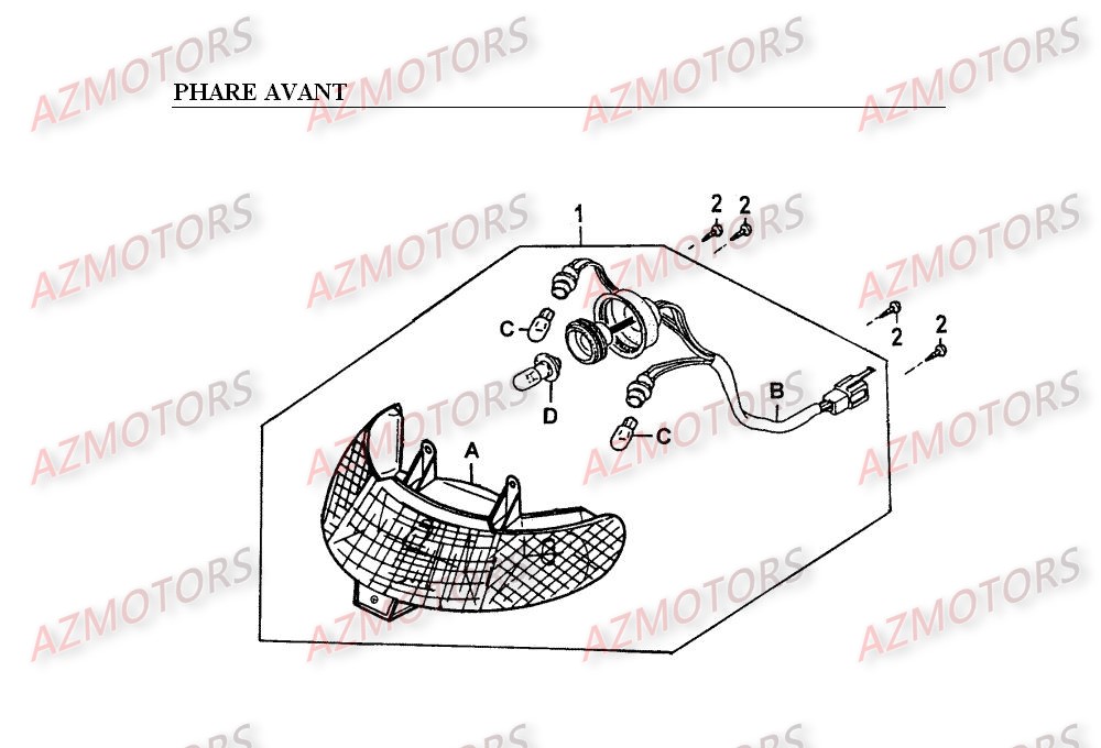 AMPOULE BA20D 12V 35W/35 pour PHARE AVANT de SPACER125-12P