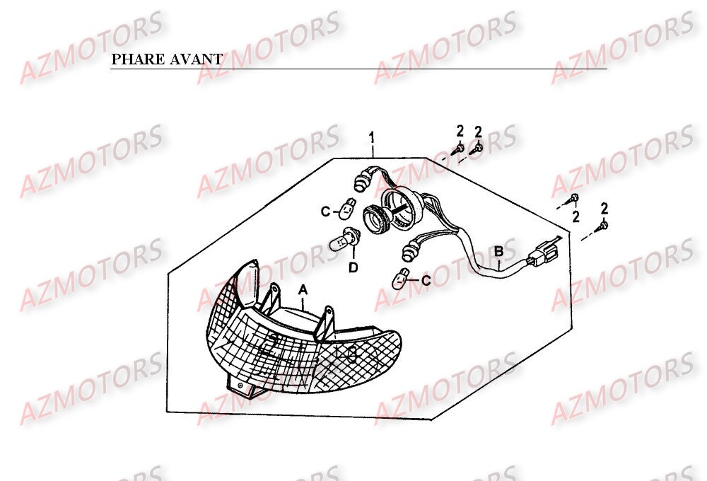 PHARE AVANT KYMCO SPACER125 12P