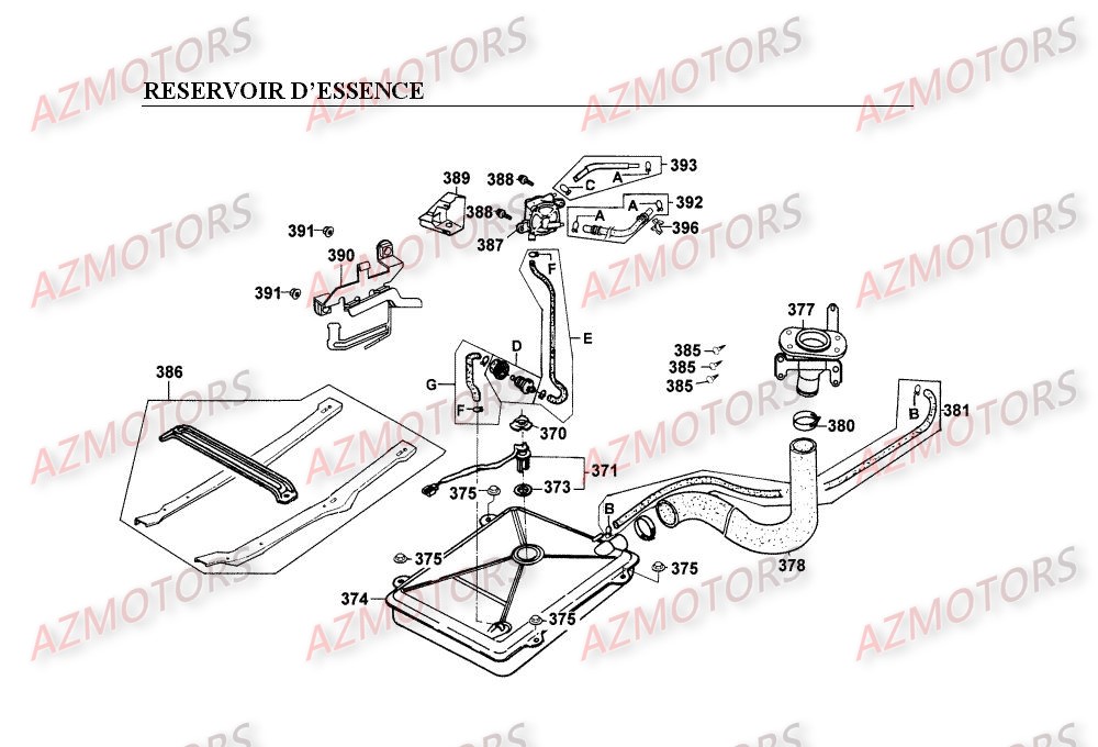 Reservoir A Carburant KYMCO Pièces Scooter Kymco SPACER 125 12" 4T