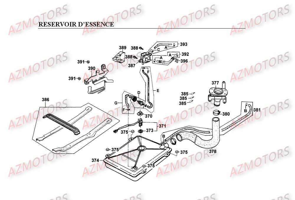 RESERVOIR_A_CARBURANT KYMCO Pièces Scooter Kymco SPACER 125 12" 4T (SH25BA)