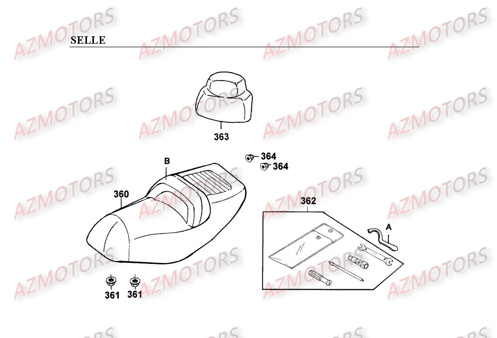 SELLE pour SPACER125-12P