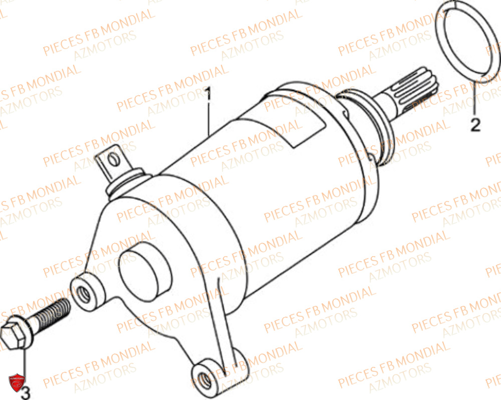 Demarreur FB MONDIAL Pieces SPARTAN 125 CBS M3 (2023)