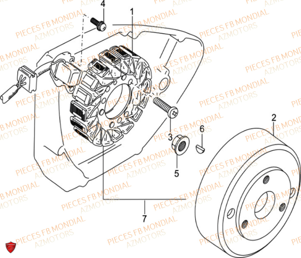 Stator FB MONDIAL Pieces SPARTAN 125 CBS M3 (2023)