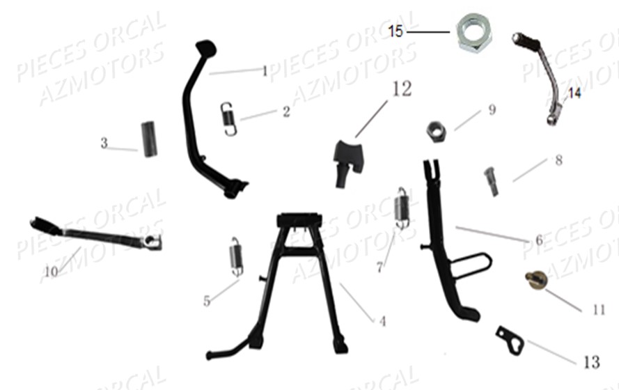 BEQUILLES ORCAL Pièces Orcal Sprint 125cc EURO4