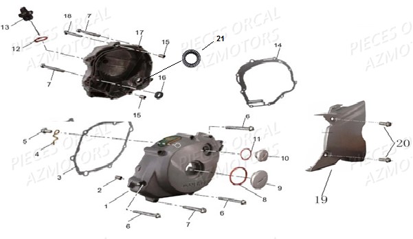 Cache Carters ORCAL Pièces Orcal Sprint 125cc EURO4