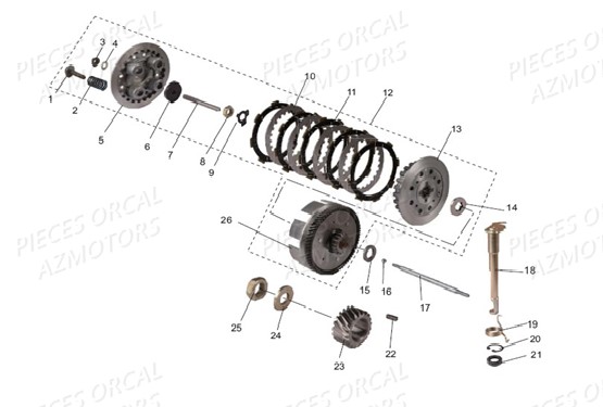 EMBRAYAGE ORCAL SPRINT 125 Euro4