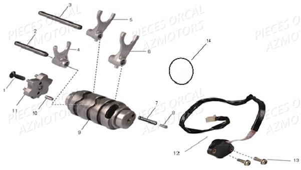 Fourchettes ORCAL Pièces Orcal Sprint 125cc EURO4