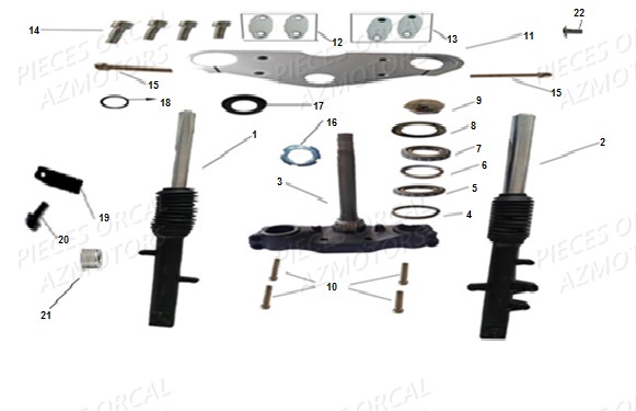 FOURCHE TE DE FOURCHE ORCAL SPRINT 125 Euro4