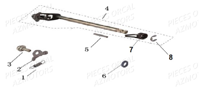 Levier Selection ORCAL Pièces Orcal Sprint 125cc EURO4