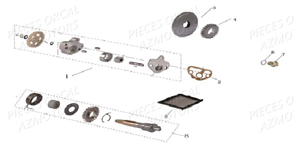 Pompe A Huile ORCAL Pièces Orcal Sprint 125cc EURO4