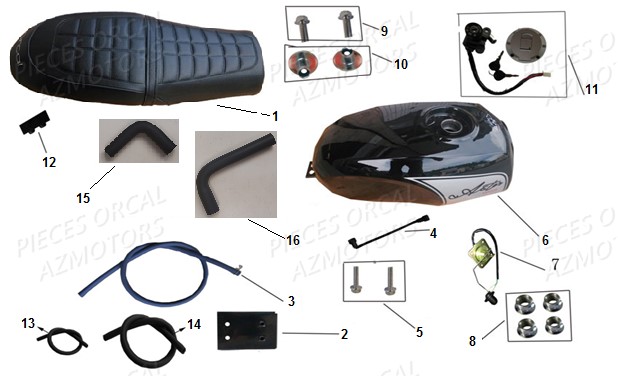 Selle ORCAL Pièces Orcal Sprint 125cc EURO4