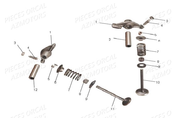Soupapes ORCAL Pièces Orcal Sprint 125cc EURO4